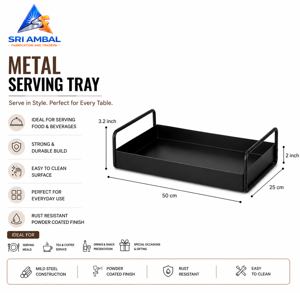 Metal Serving Tray