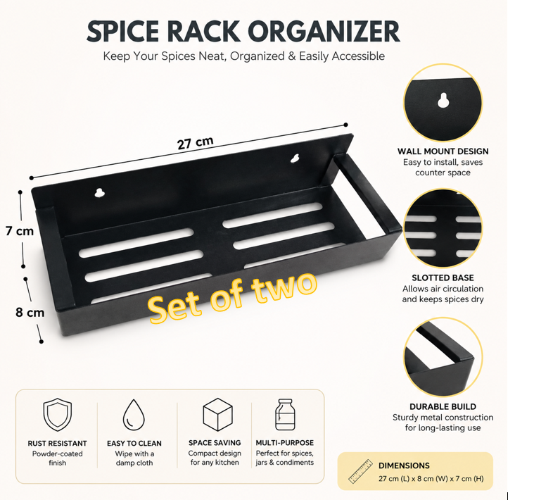 Metal Spice Rack Organizer (Set of two)