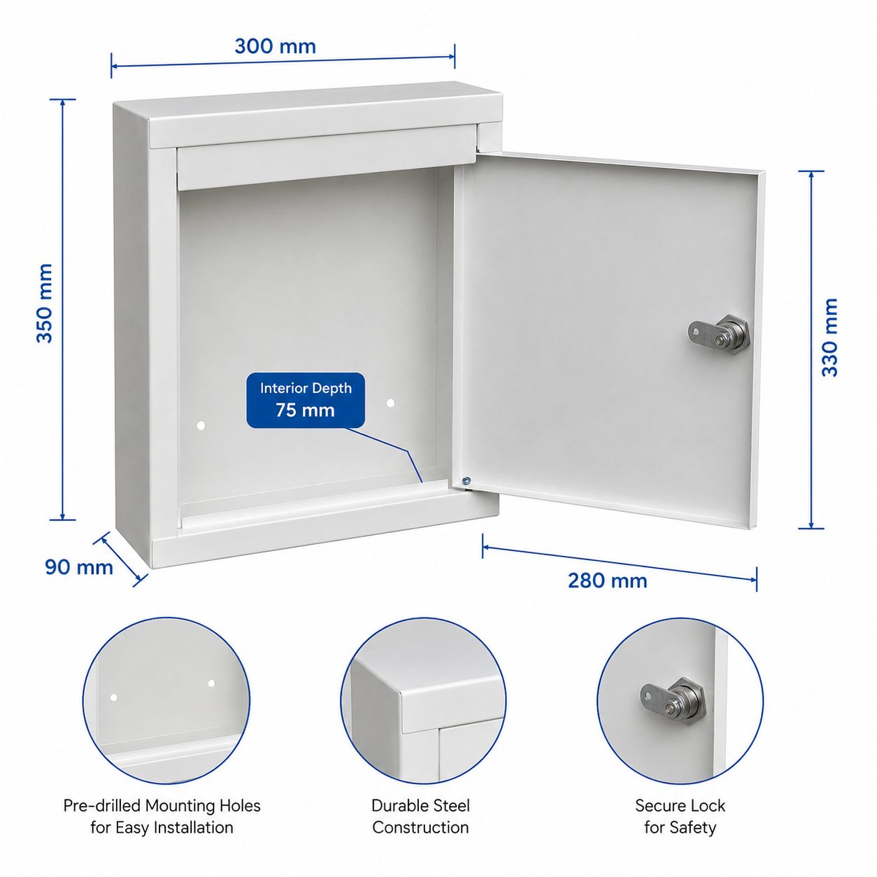 Wall Mounted Metal Milk Box